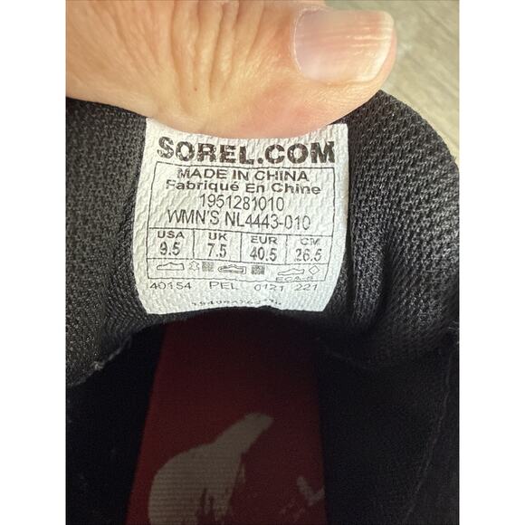 Sorel Out N About Wedge Womens Ankle Bootie Sneakers Black Suede Size 9.5 - Picture 5 of 7